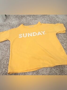 Sunday Collective  Graphic Short Sleeve T-Shirt “Sunday” Size 6